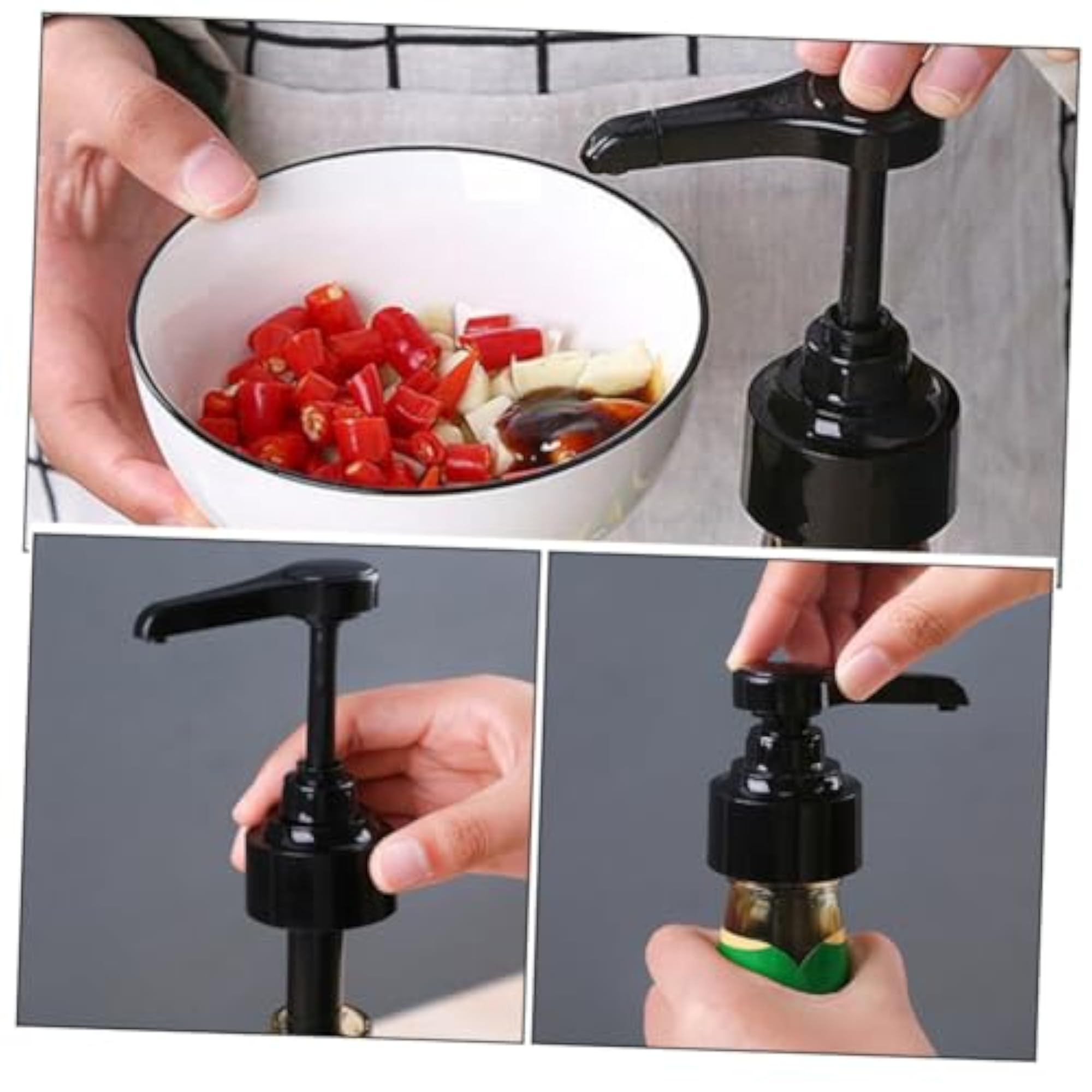 6Pcs Oyster Sauce Pump Food Grade Bottle Pressing Pumps